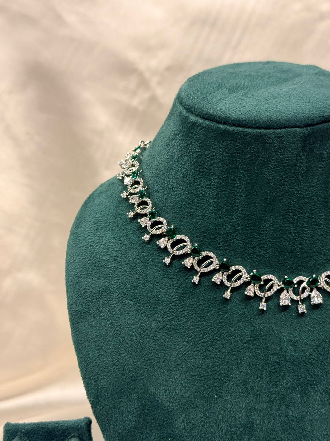 Emerald Green Pear-Cut Jewelry Set,llb846