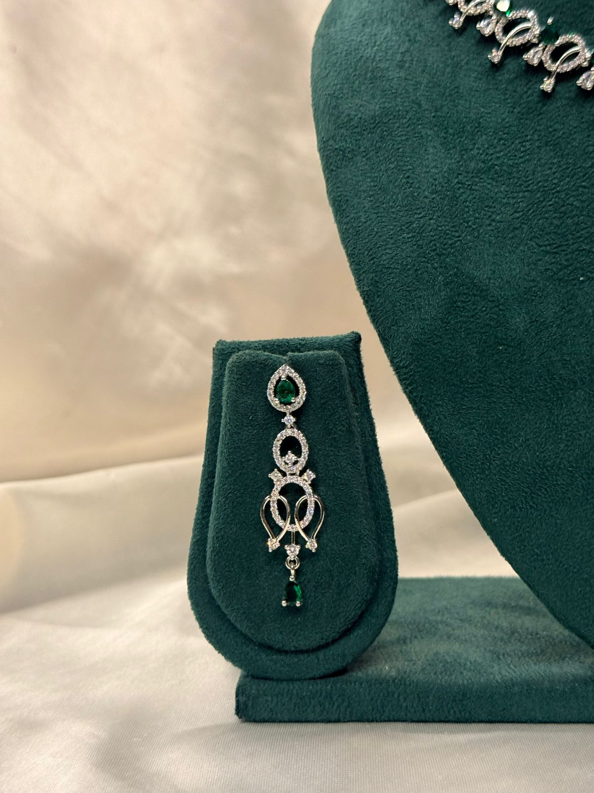 Emerald Green Pear-Cut Jewelry Set,llb846