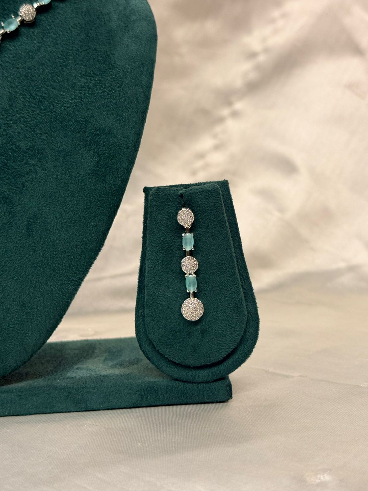 Mint Green Stone Necklace,llb845