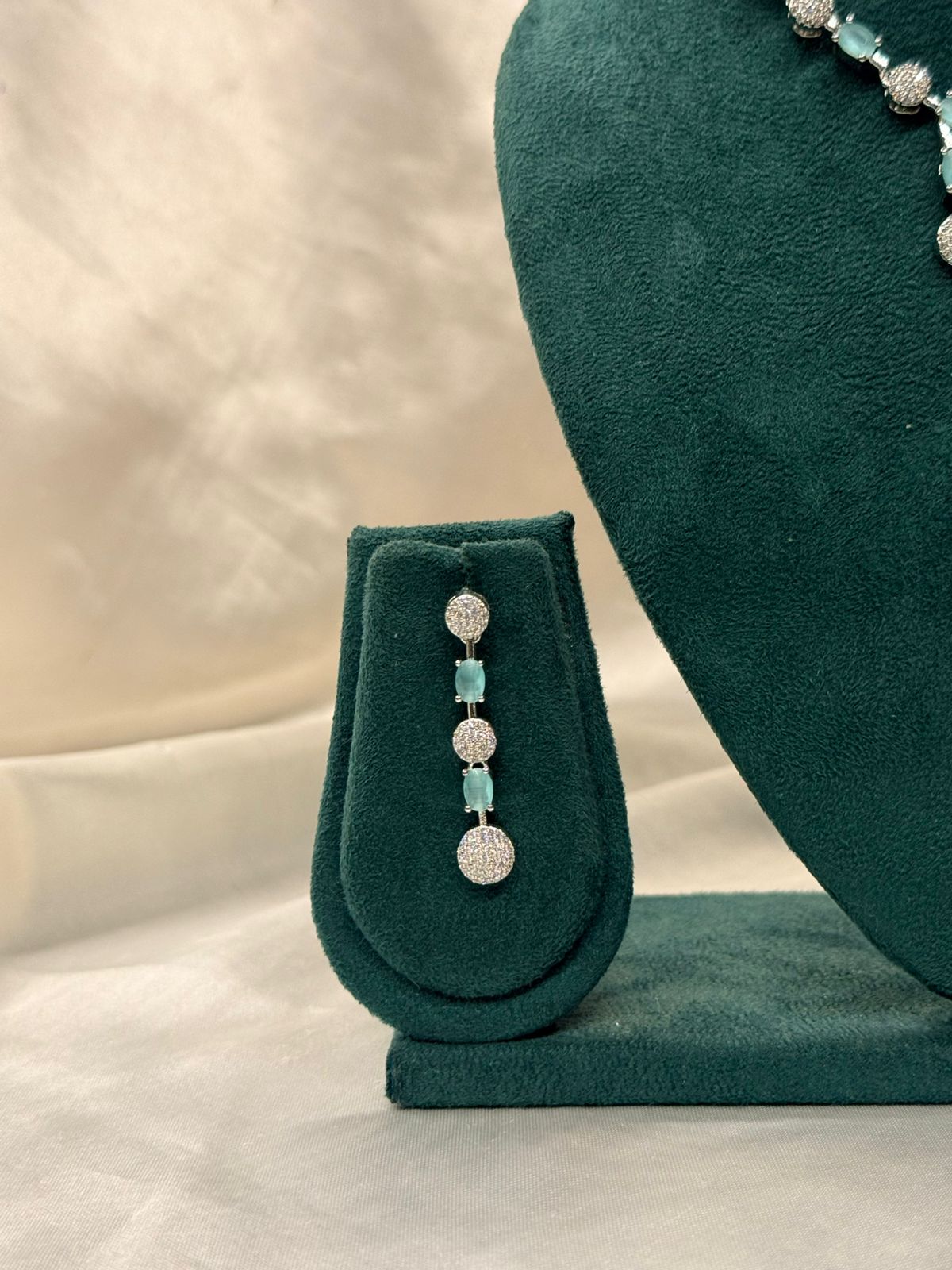 Mint Green Stone Necklace,llb845