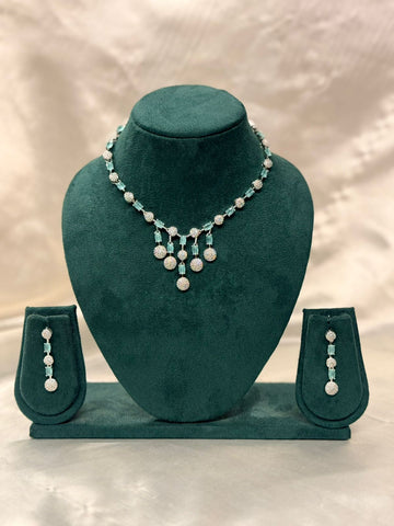 Mint Green Stone Necklace,llb845