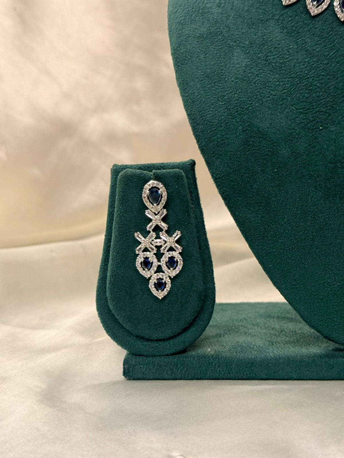 Royal Blue Teardrop Jewelry Set,llb847