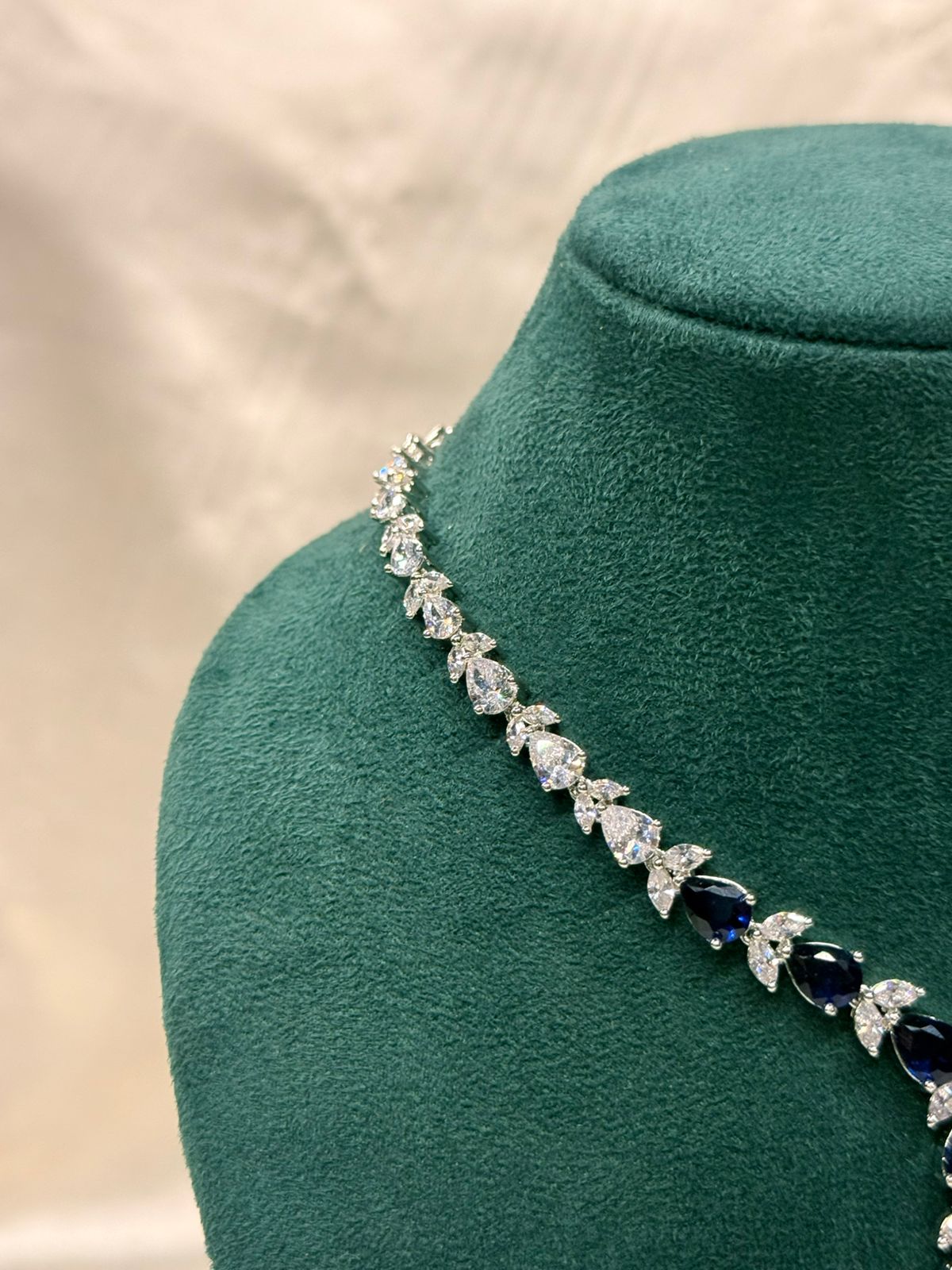 Blue & White Crystal Jewelry Set,llb848
