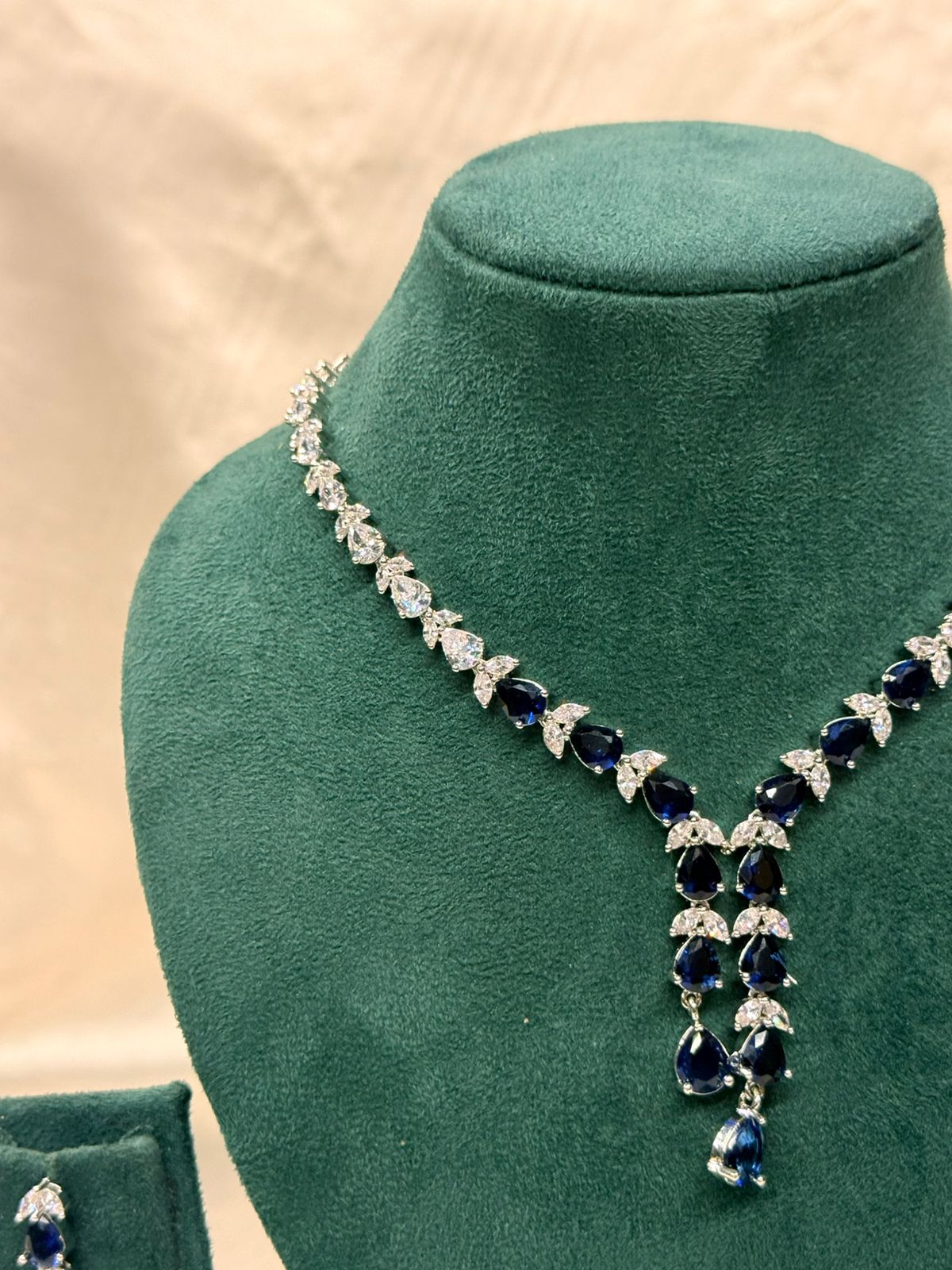 Blue & White Crystal Jewelry Set,llb848
