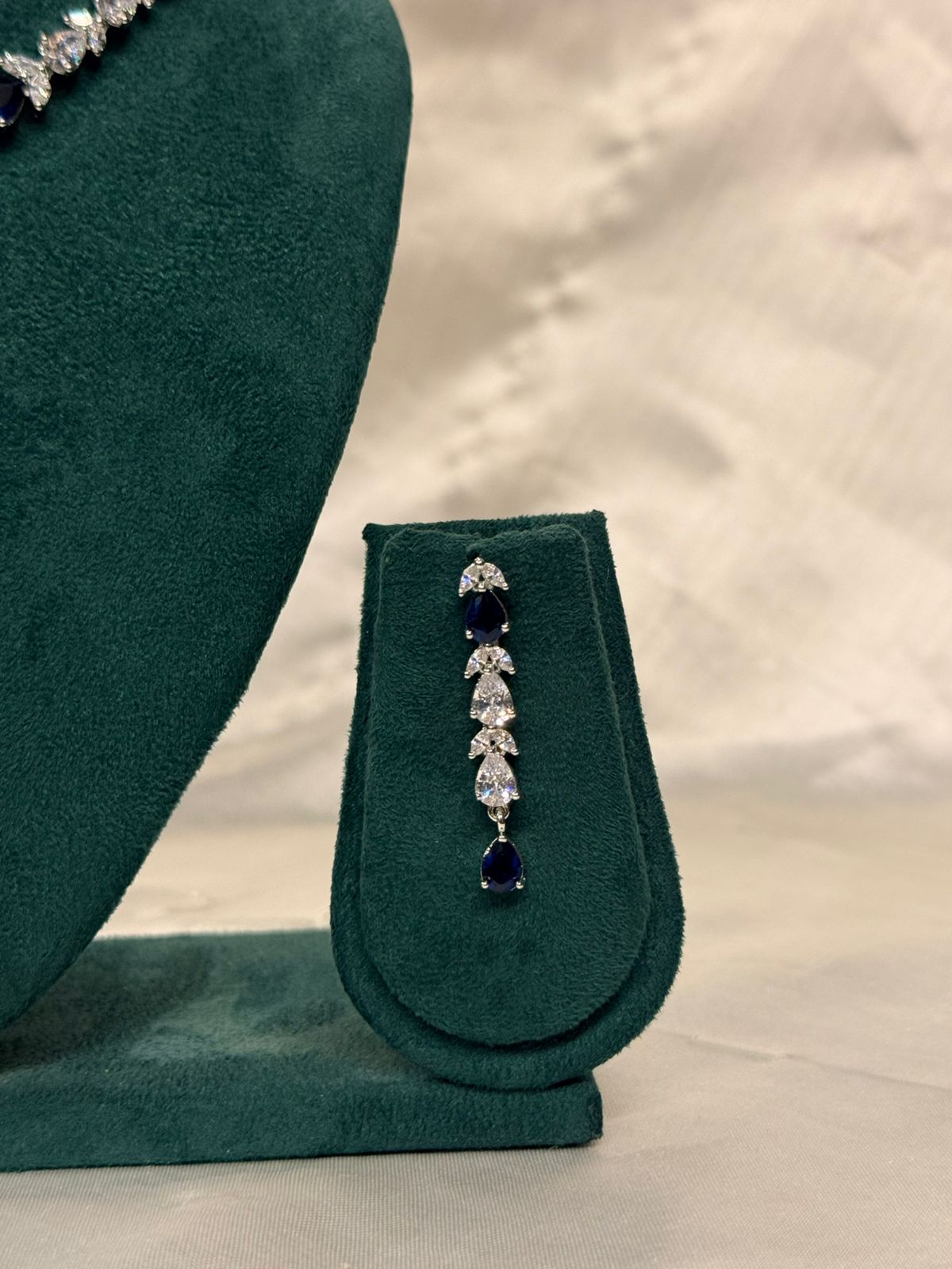 Blue & White Crystal Jewelry Set,llb848
