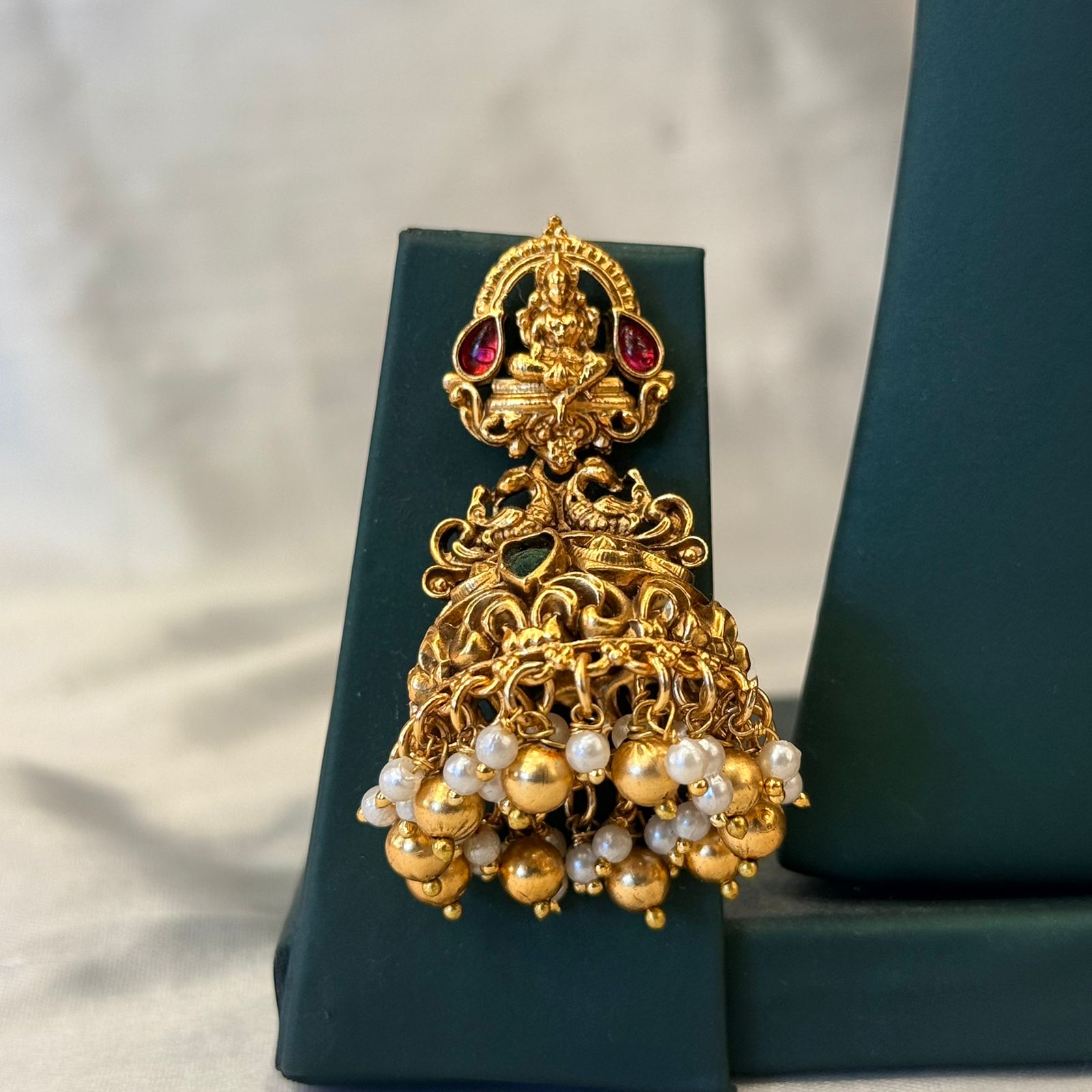 Antique Temple Gold Haram Necklace with Lakshmi,llb862
