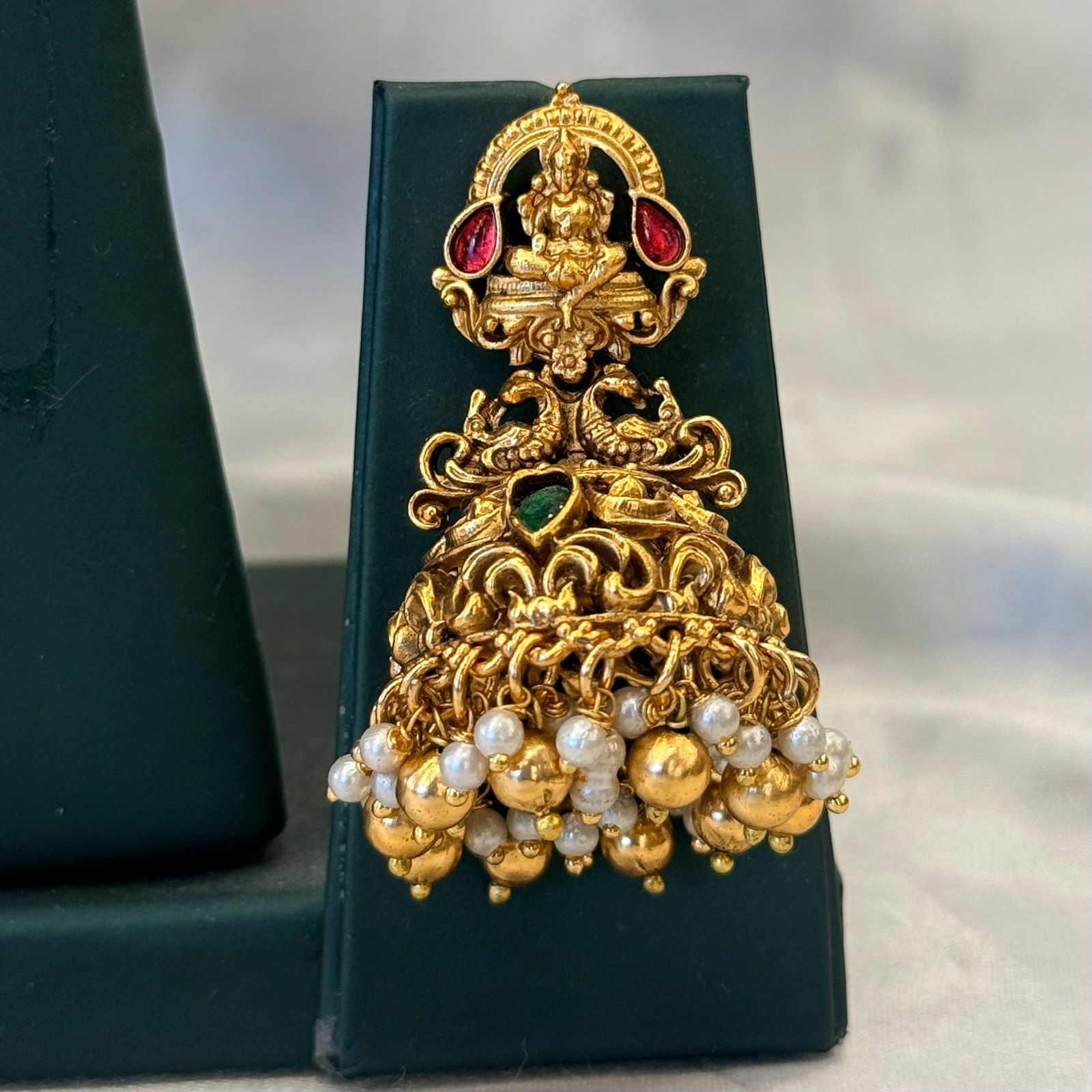 Antique Temple Gold Haram Necklace with Lakshmi,llb862