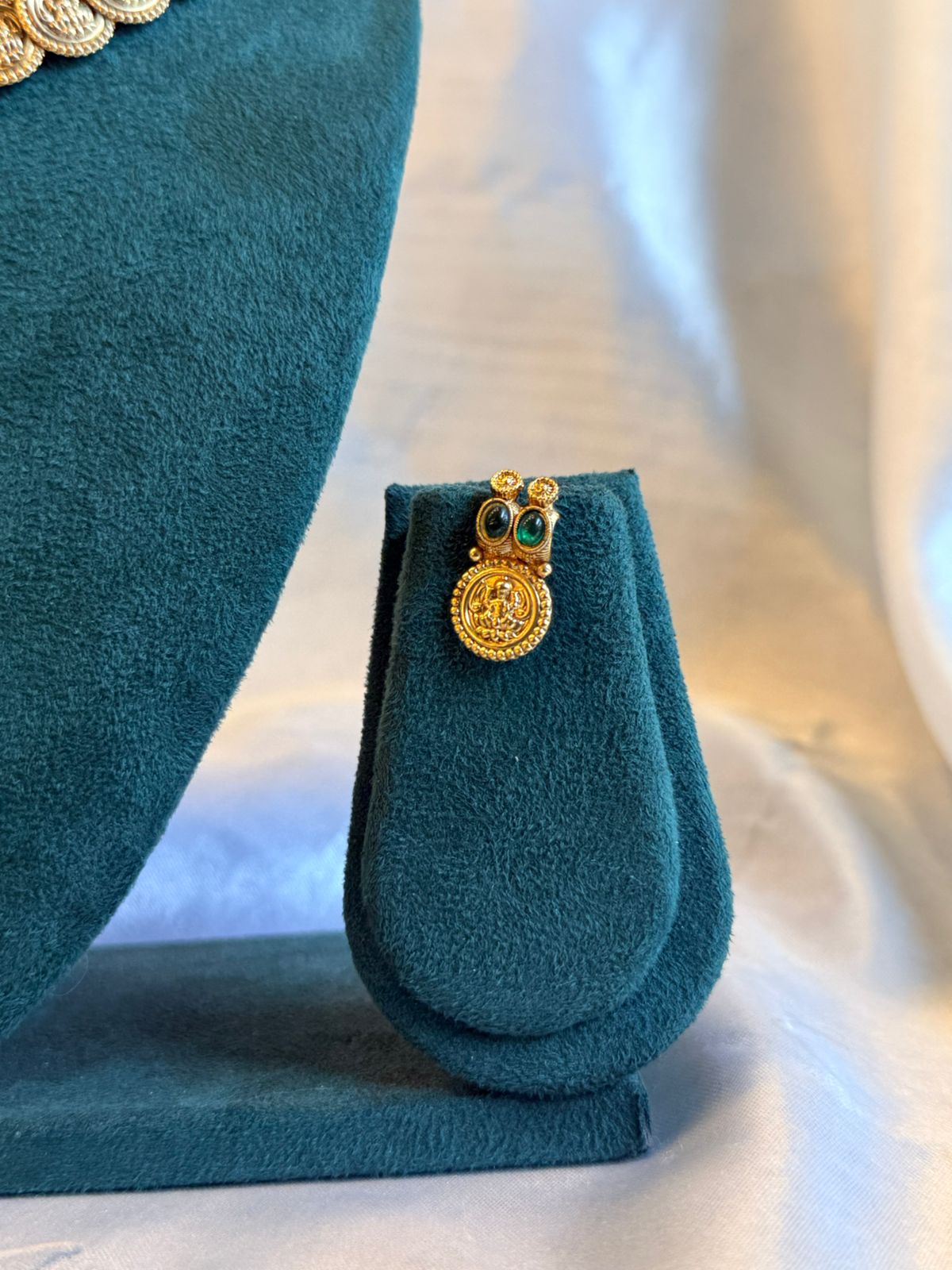 vishu collection greenstone temple necklace,llb882