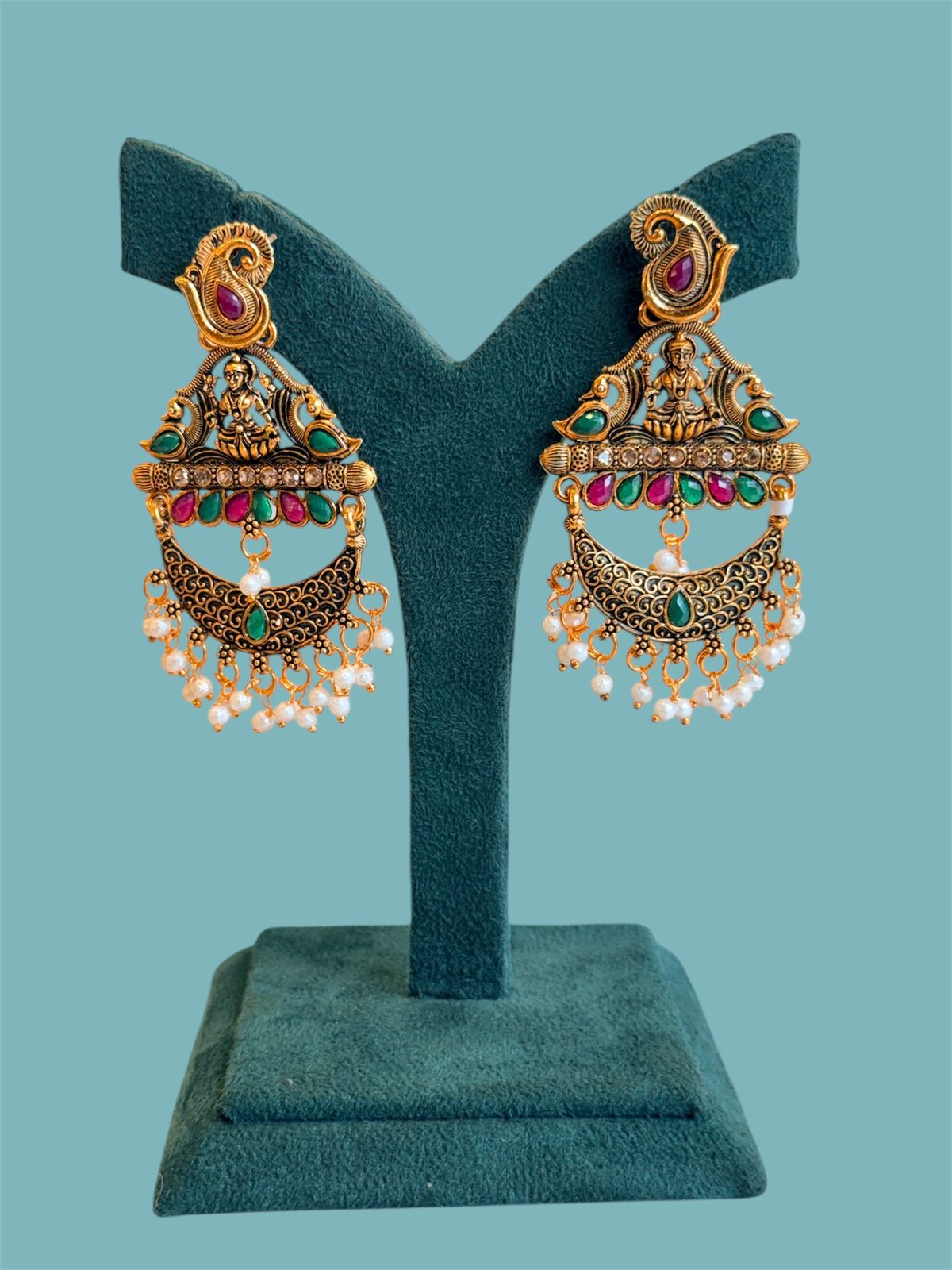 Antique Temple Design Jhumka Earrings,llb890