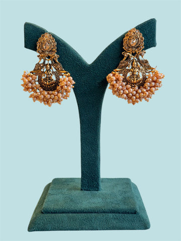 Antique Temple Jhumka Earrings,llb891