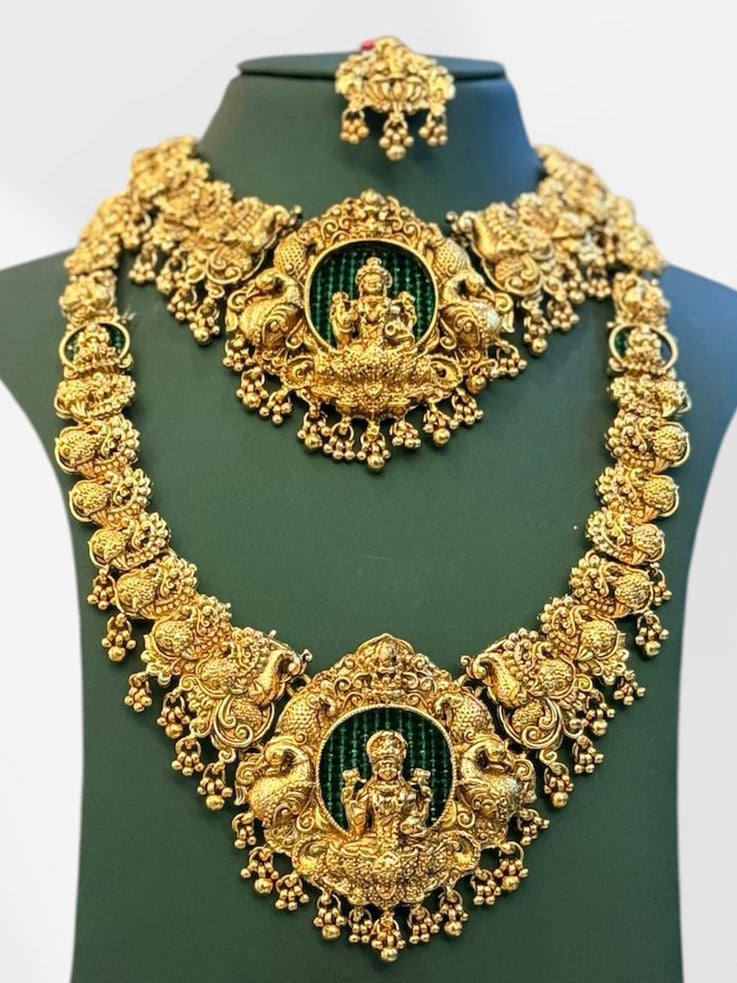 Lakshmi Temple Jewellery Bridal Set,llb905