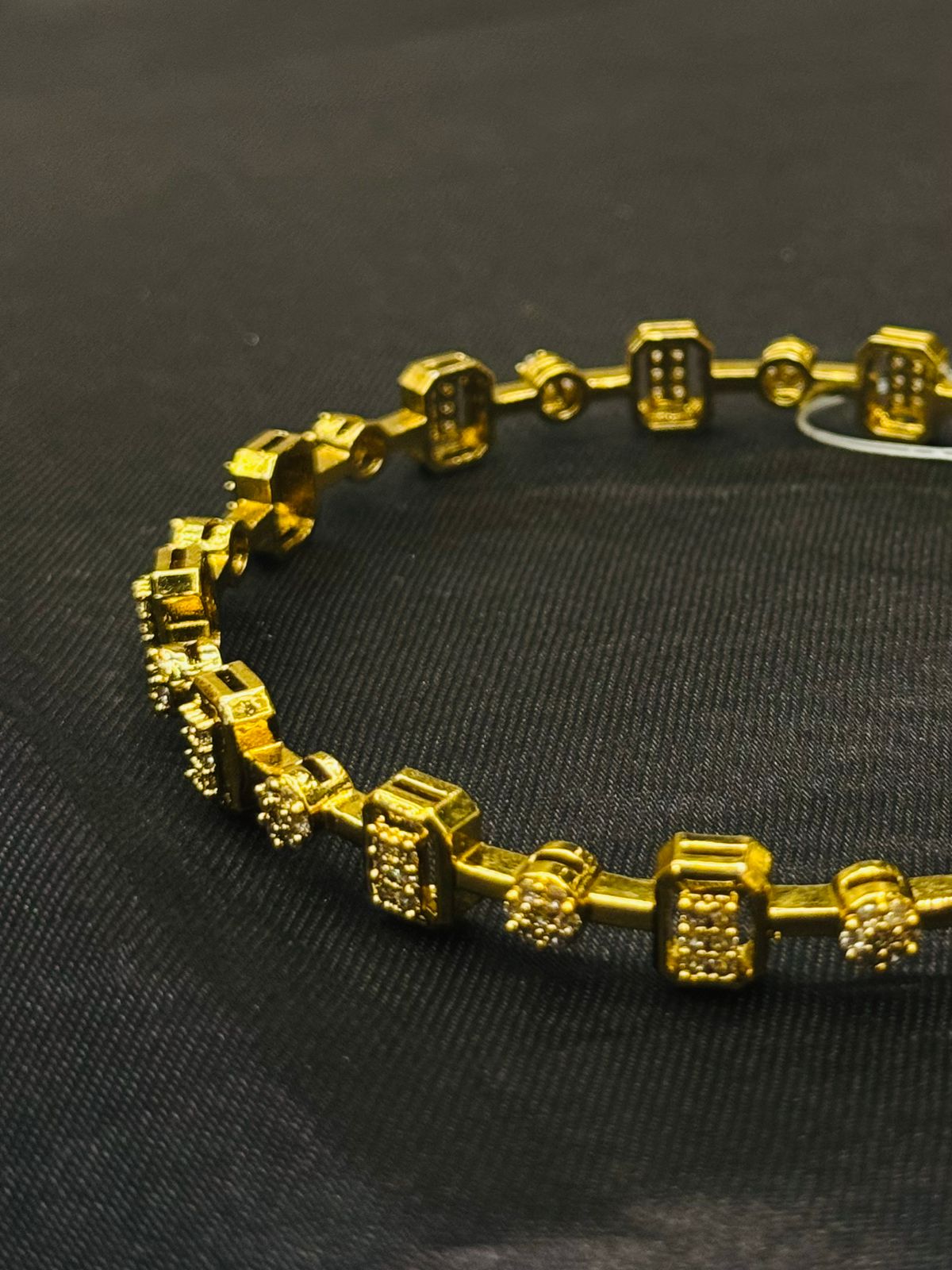 Elegant Gold CZ Bangles | Designer Stone,llb404