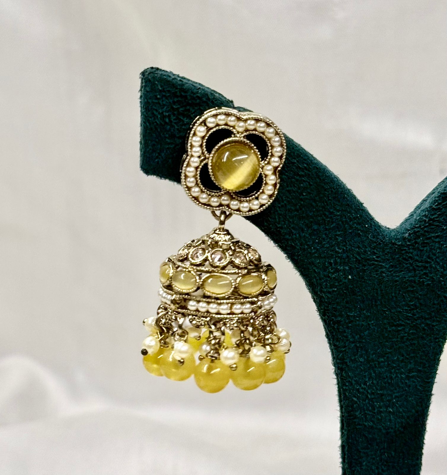 Yello stone party waer jhumaka| mehandhi Finish433