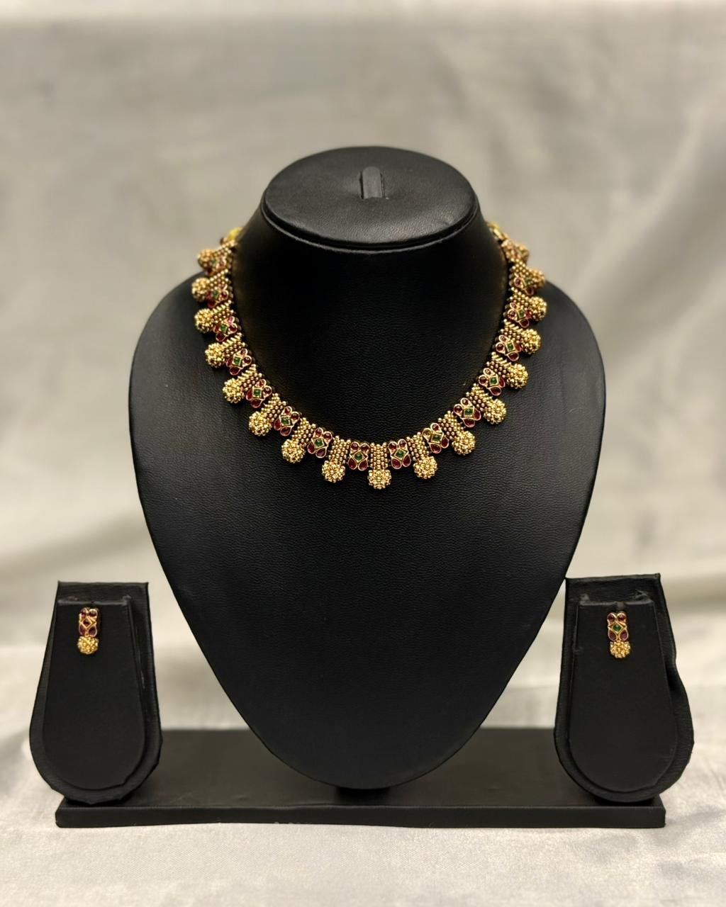 Mehendi Green Traditional Necklace Set,llb304