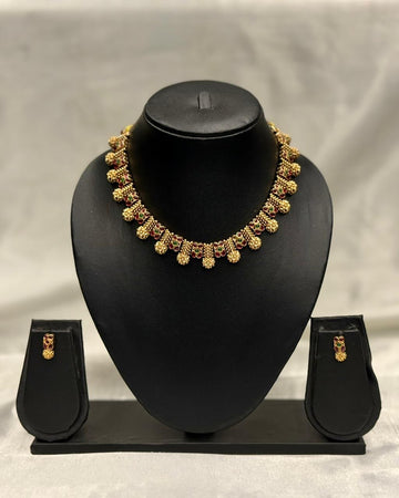 Mehendi Green Traditional Necklace Set,llb304