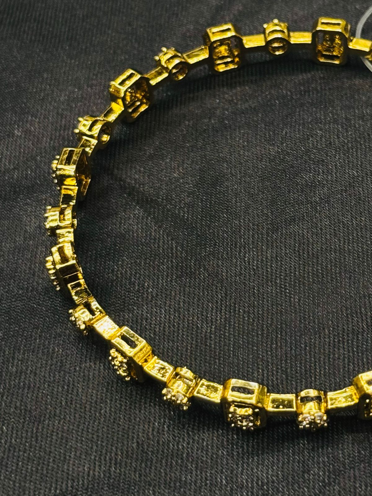 Elegant Gold CZ Bangles | Designer Stone,llb404