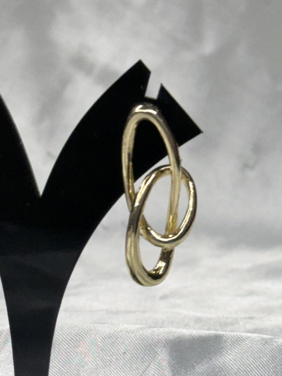 Gold Abstract Link Earrings for Women,llb571