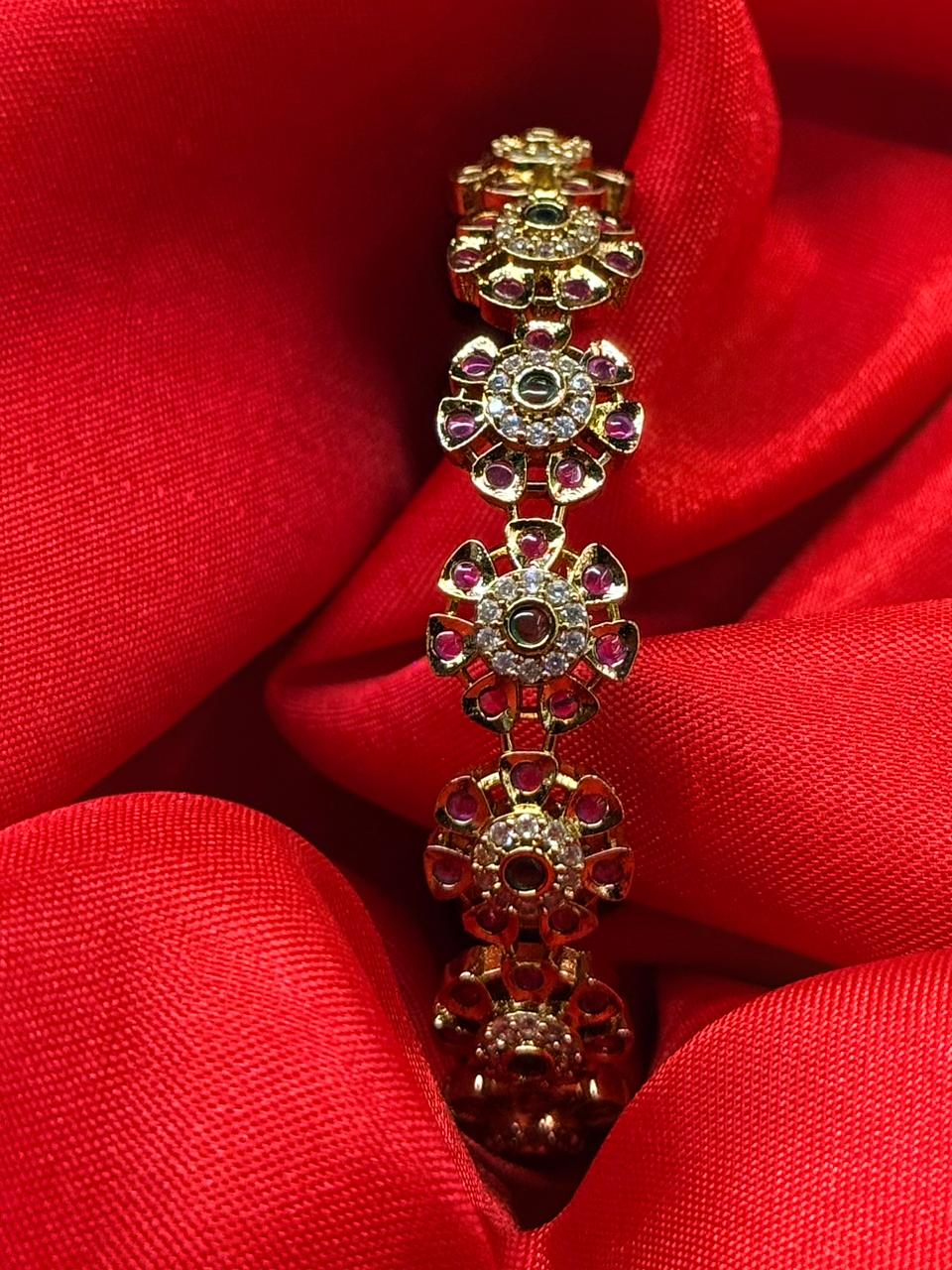 Antique Floral Stone Bangles,llb408