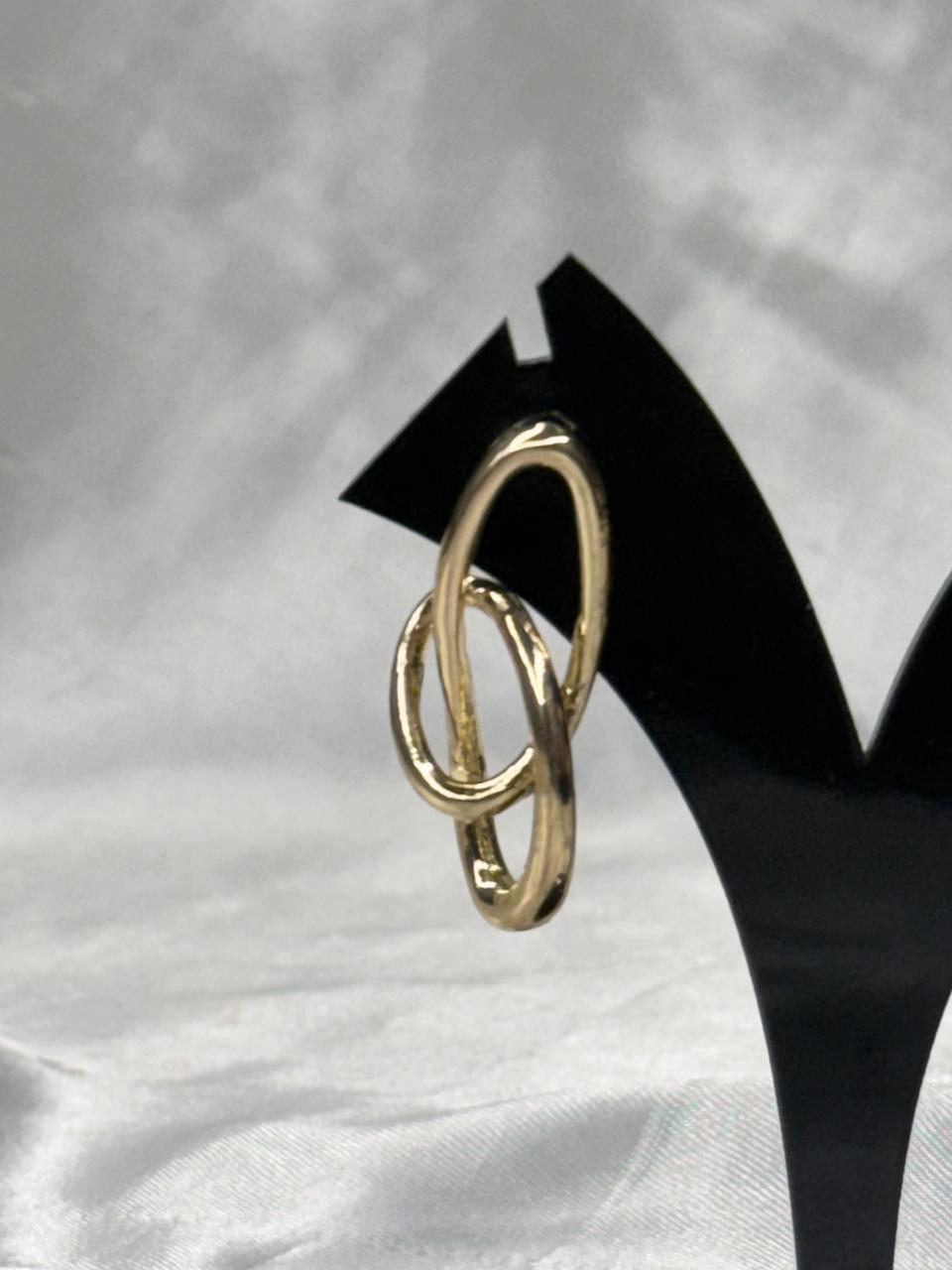 Gold Abstract Link Earrings for Women,llb571