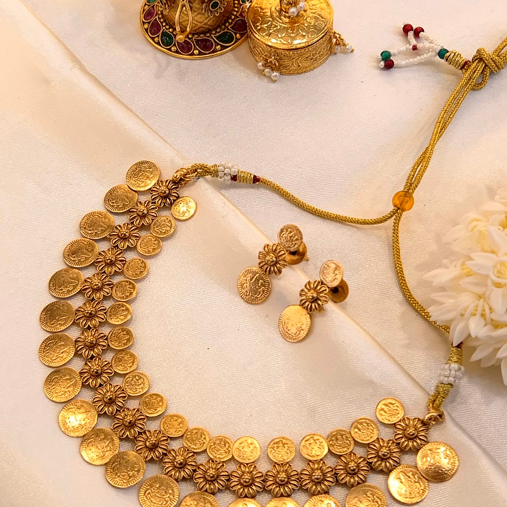 Traditional Double Layer Kaasu Necklace