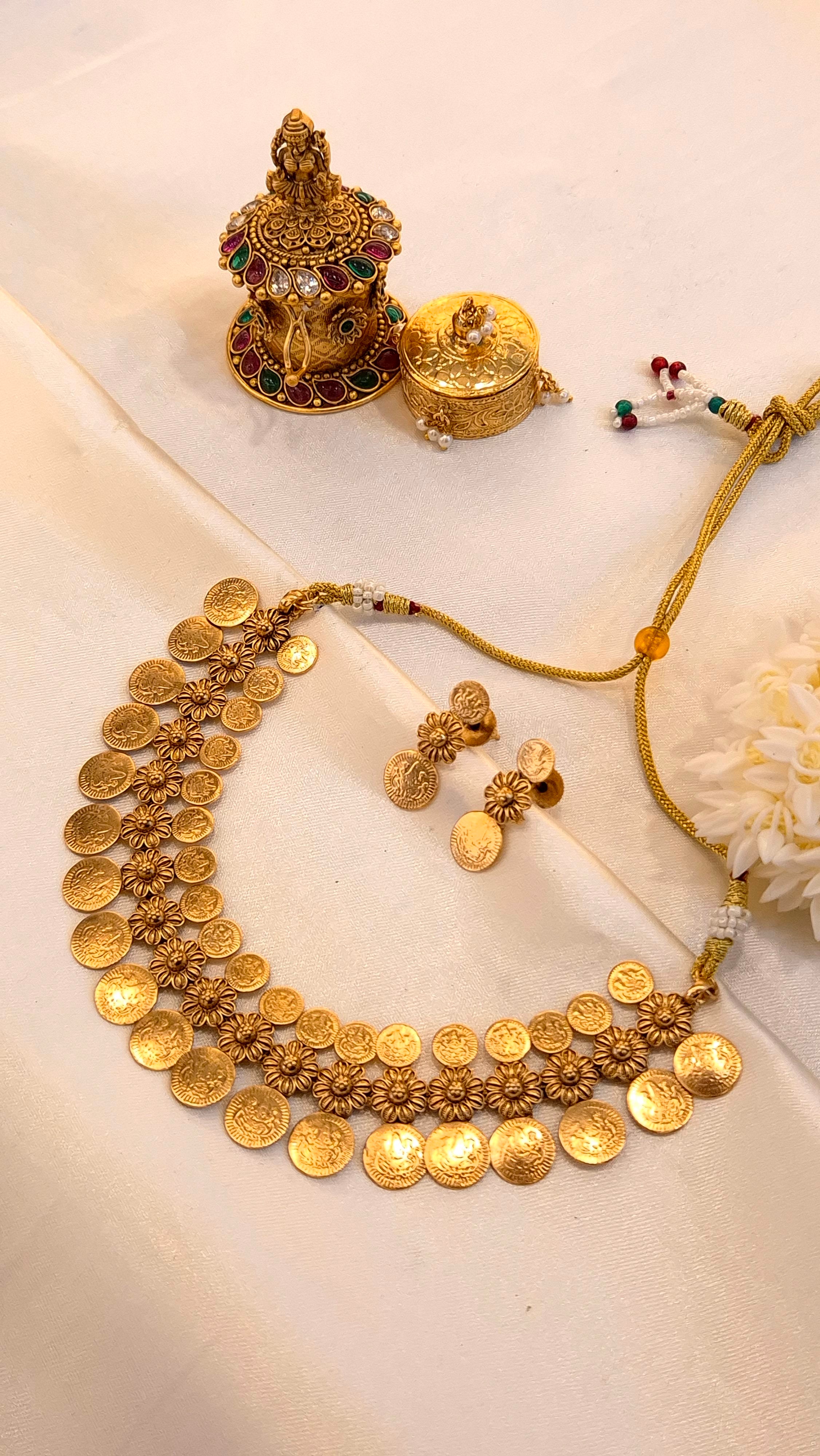 Traditional Double Layer Kaasu Necklace