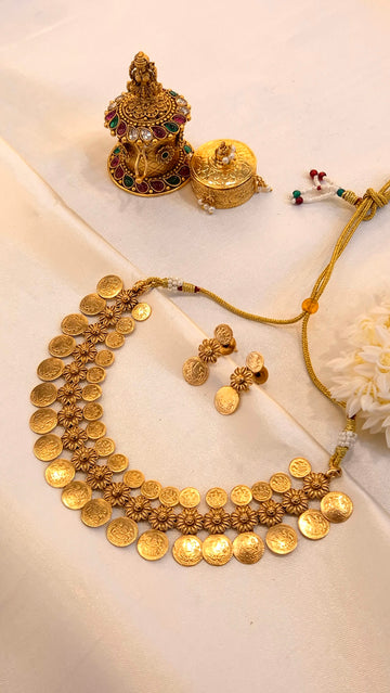 Traditional Double Layer Kaasu Necklace