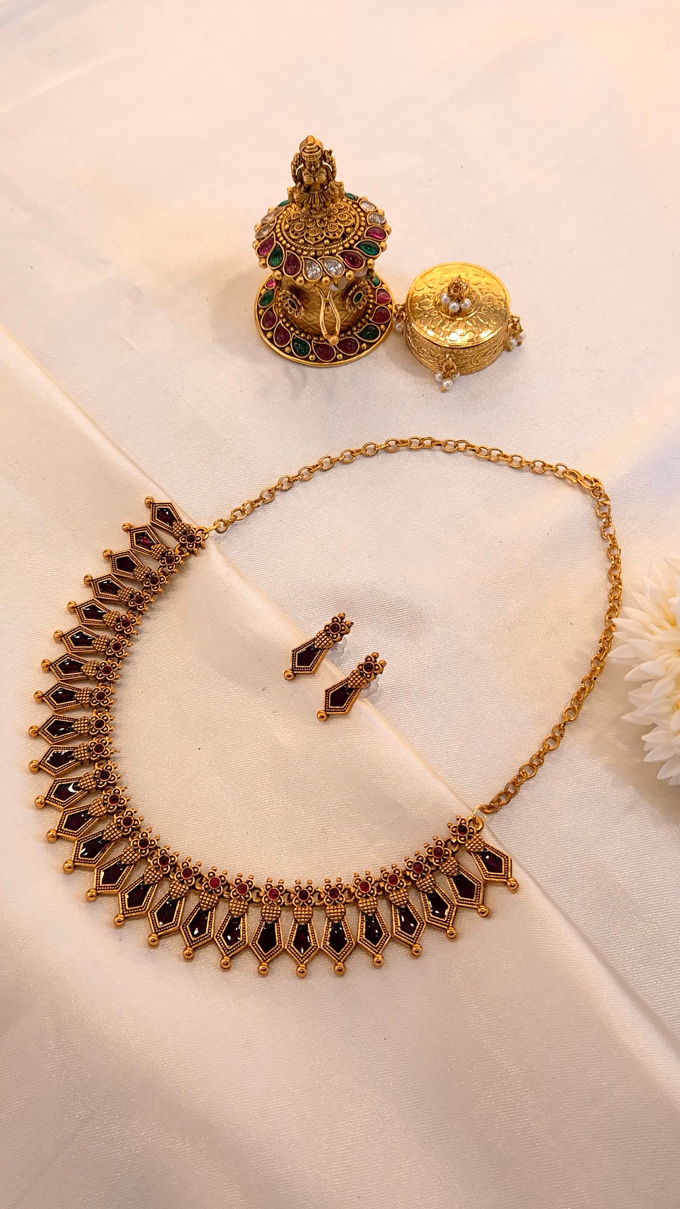Antique Temple Pallaka Necklace