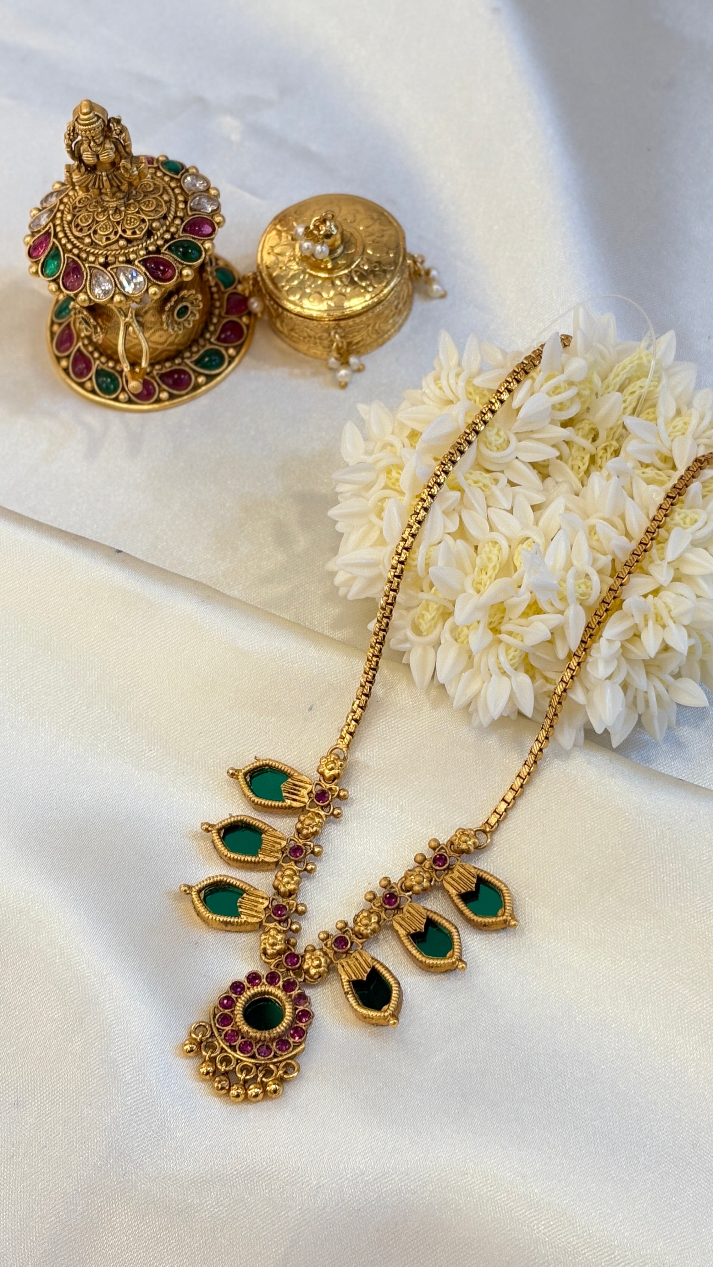 Antique Temple Palakka Long Chain