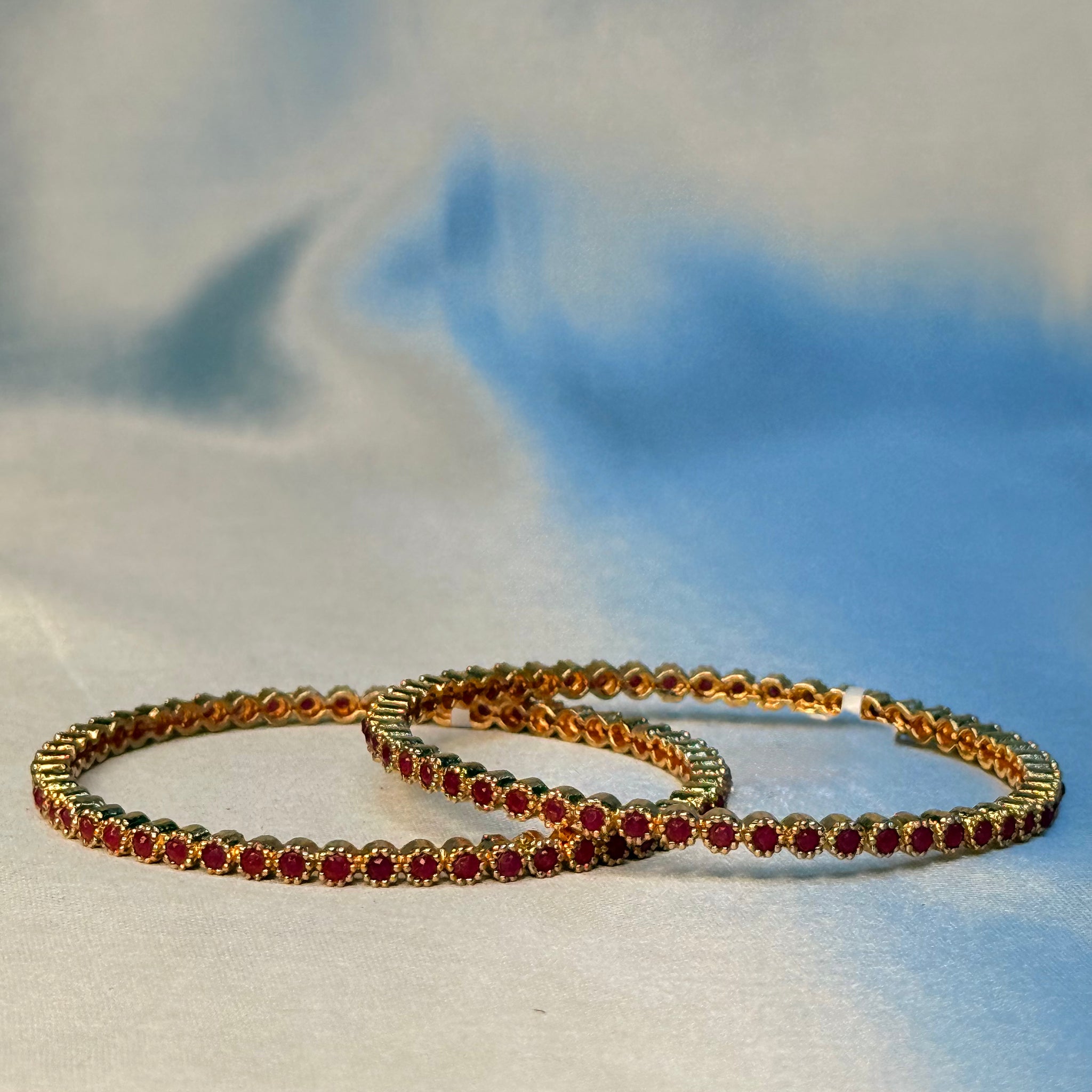 Antique Ruby Line Bangles