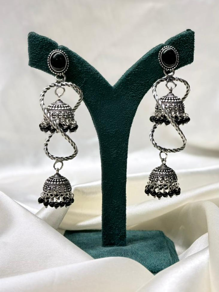 Antique Silver jhumka Earrings,llb302